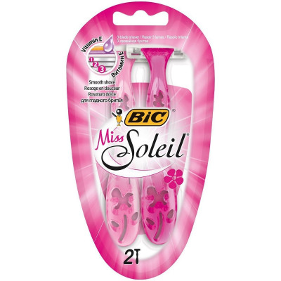 Bic Soleil Miss станок однор.(2шт на блистере) ТРИ ЛЕЗВИЯ