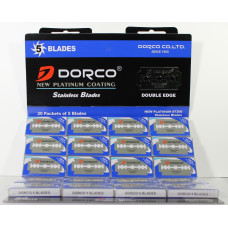 Dorco ST300-5P Platinum (двухсторонние лезвия) (1лист- 20 пачек/5 лезвий)