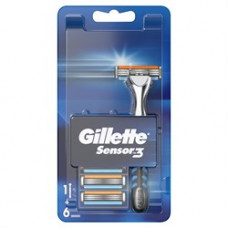 Станок Gillette Sensor 3  (Станок +  6 кассет)